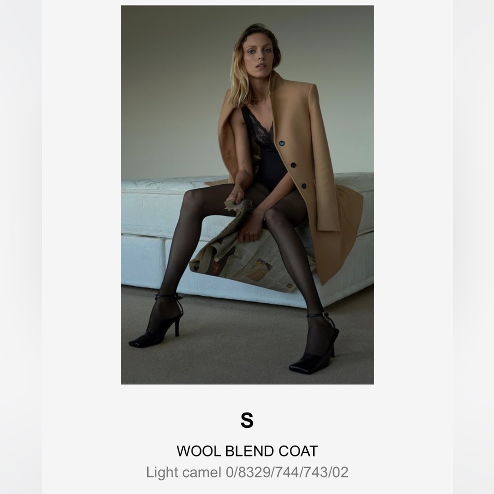 Wool blend coat